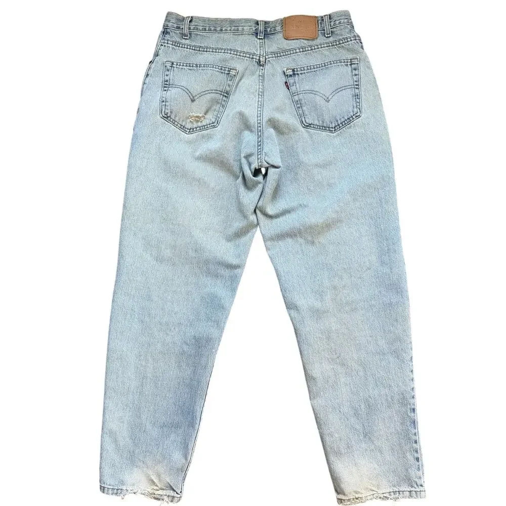 Vintage 90s Levis 560 Thrashed Distressed Jeans 36x32 Made‎ in Canada Grunge